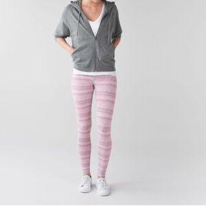 LULULEMON pink striped leggings